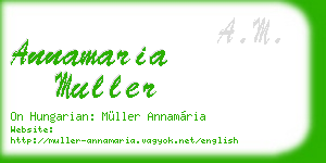 annamaria muller business card